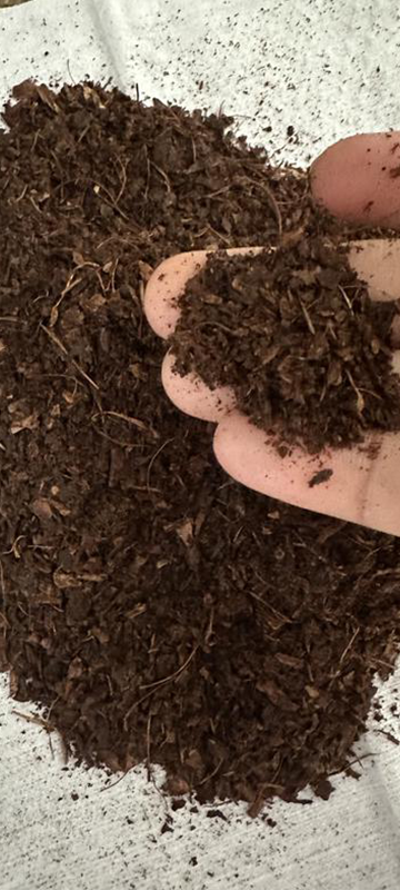 Photographie qui montre une main entrain de tenir des engrais